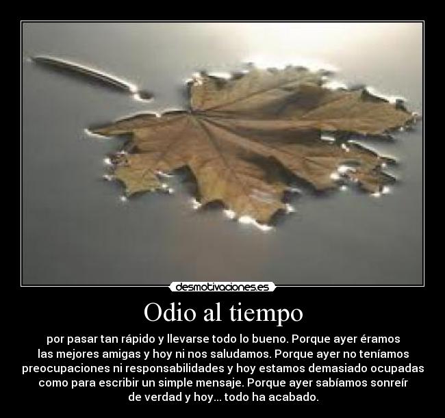 Odio al tiempo - 