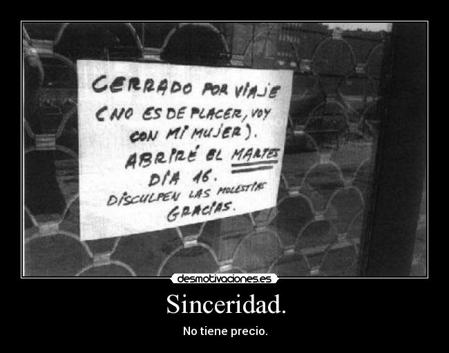 Sinceridad. - 