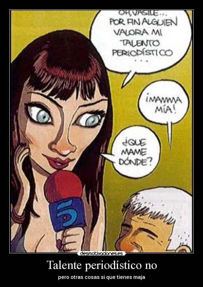 Talente periodístico no - 