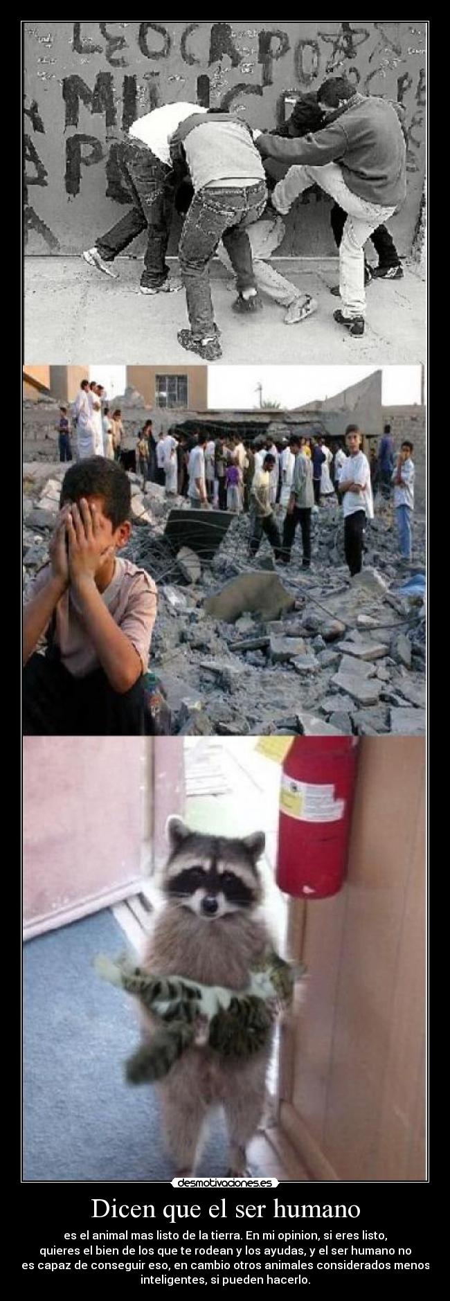 Dicen que el ser humano -