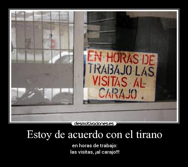 Estoy de acuerdo con el tirano -