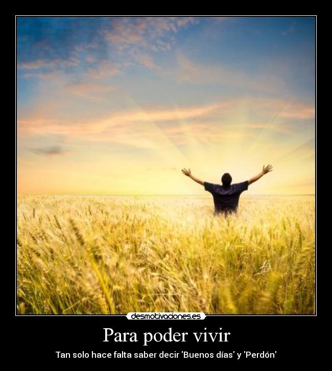 Para poder vivir -
