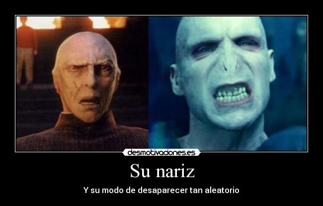 Su nariz - Y su modo de desaparecer tan aleatorio