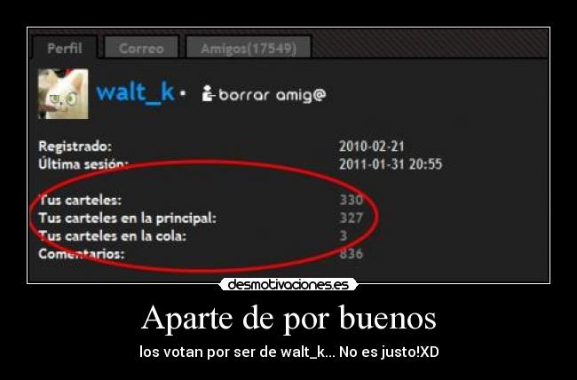 Aparte de por buenos -