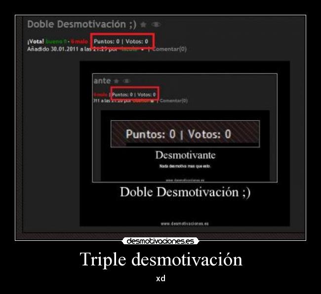 Triple desmotivación - 