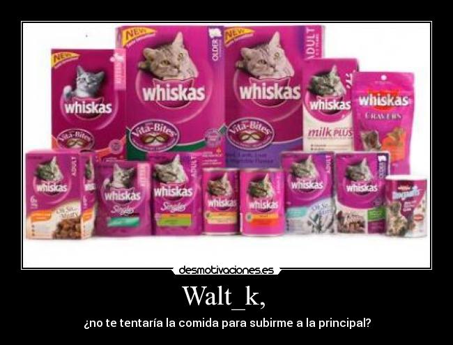 Walt_k, - ¿no te tentaría la comida para subirme a la principal?