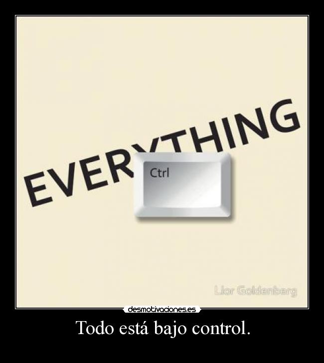 Todo está bajo control. - 
