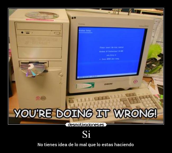 carteles computadora mal amperio desmotivaciones