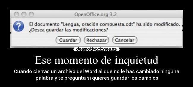 Ese momento de inquietud - 