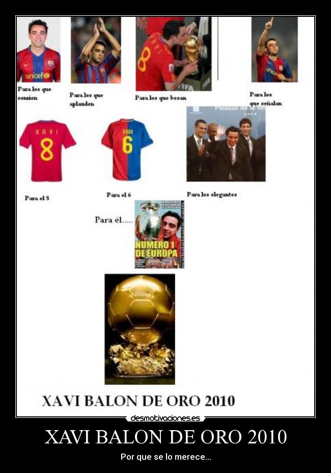 XAVI BALON DE ORO 2010 -