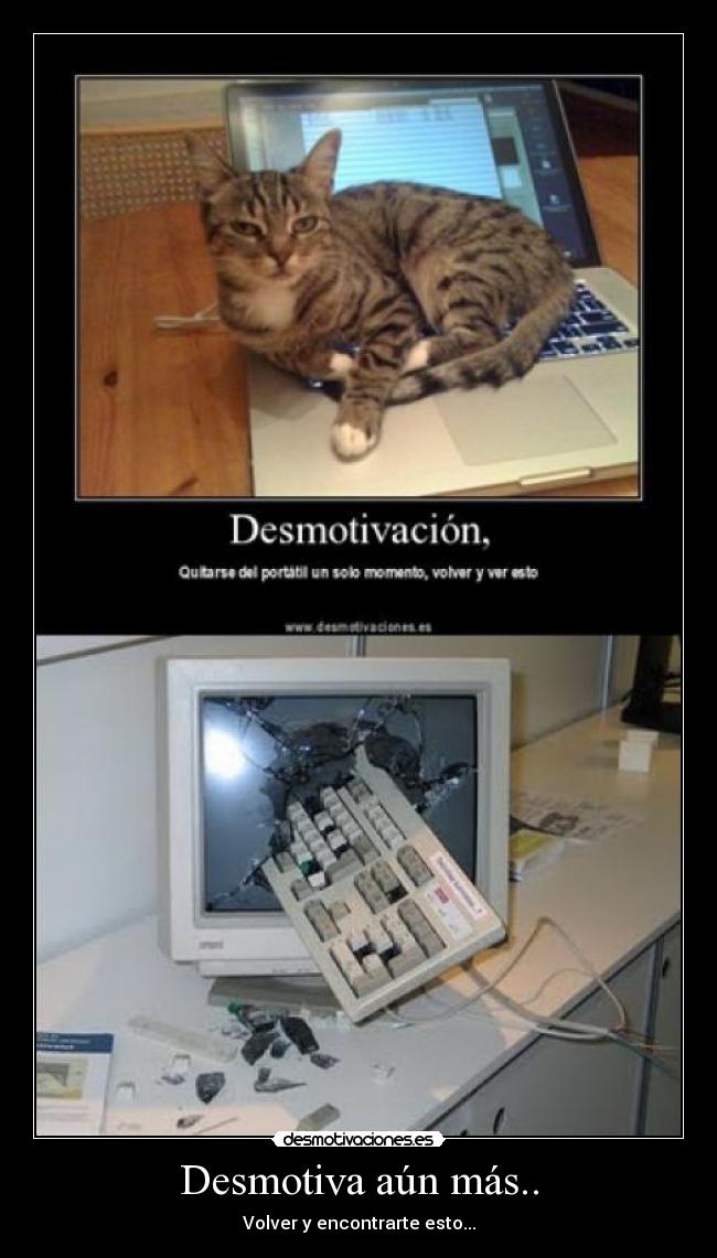 Desmotiva aún más.. - Volver y encontrarte esto...