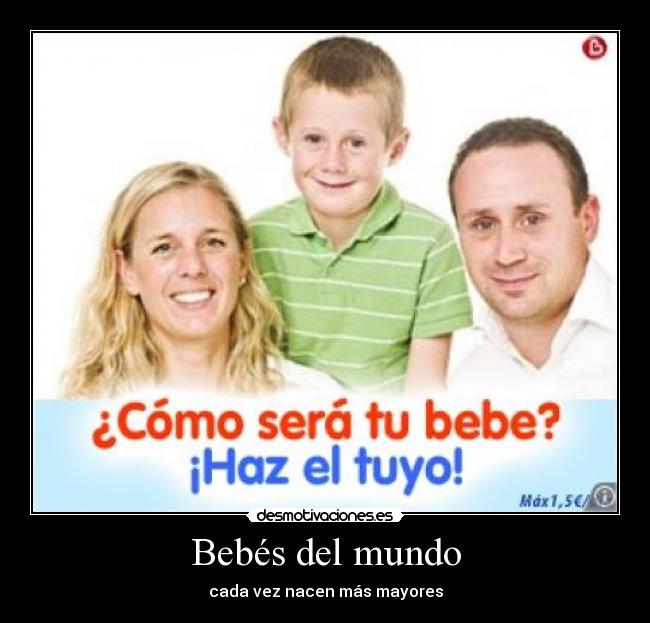 Bebés del mundo - cada vez nacen más mayores