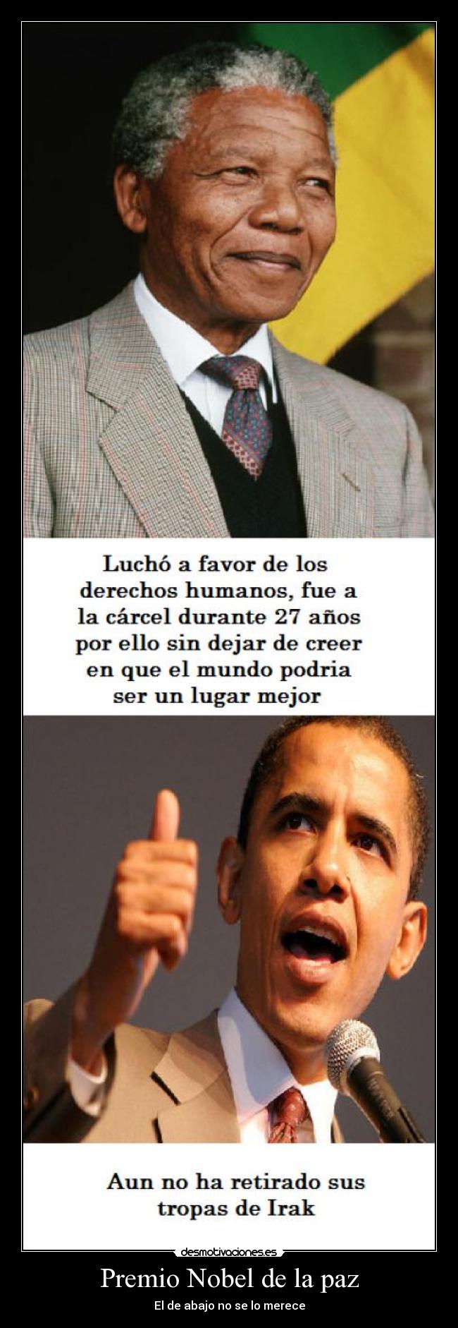 Premio Nobel de la paz - El de abajo no se lo merece