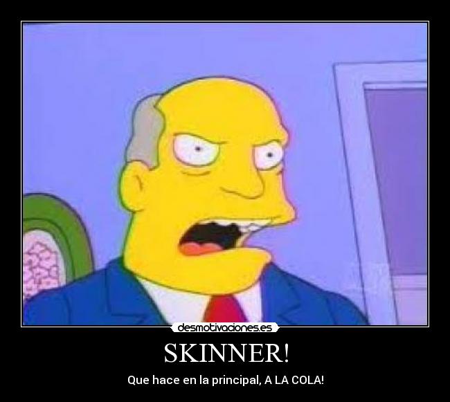 SKINNER! - Que hace en la principal, A LA COLA!