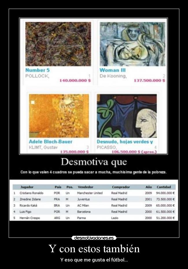 Y con estos también - Y eso que me gusta el fútbol...