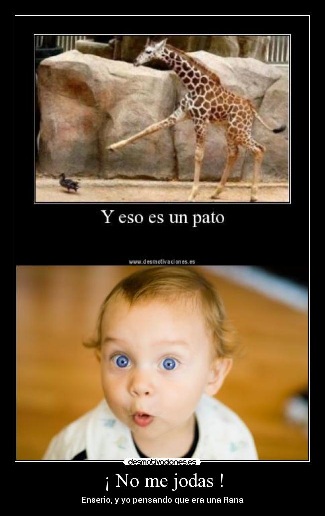 ¡ No me jodas ! -