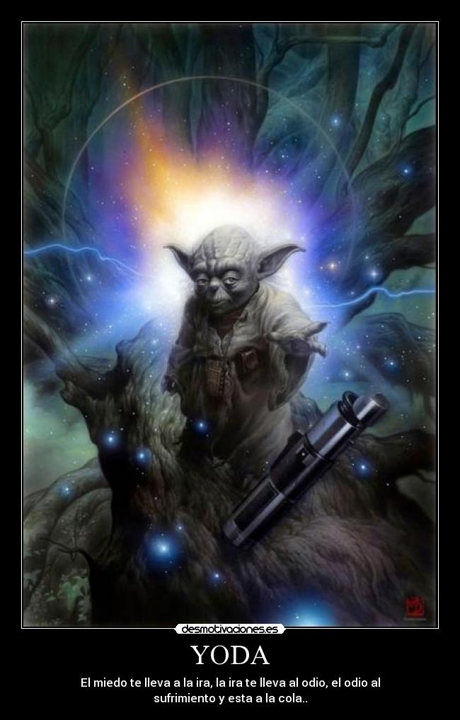 carteles yoda gatito ninja cola principal miedo lleva ira ira lleva odio desmotivaciones
