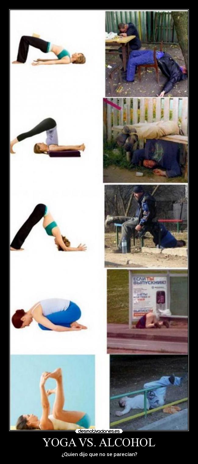 YOGA VS. ALCOHOL - ¿Quien dijo que no se parecían?