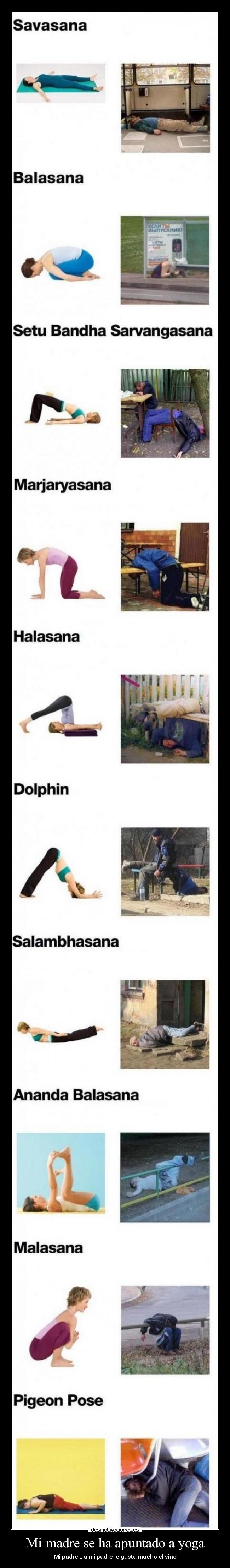 Mi madre se ha apuntado a yoga -