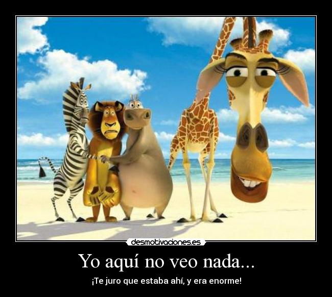 Yo aquí no veo nada... -