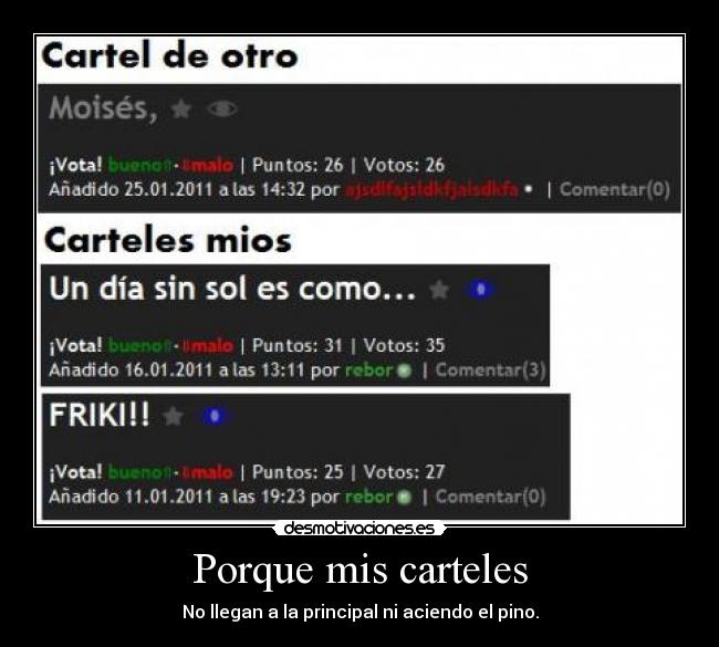 carteles contestacion desmotivaciones