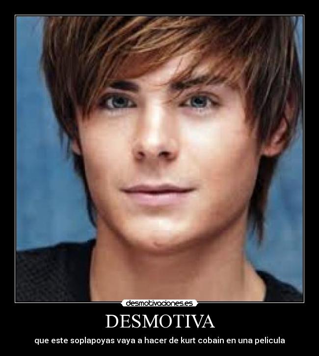 DESMOTIVA - que este soplapoyas vaya a hacer de kurt cobain en una pelicula