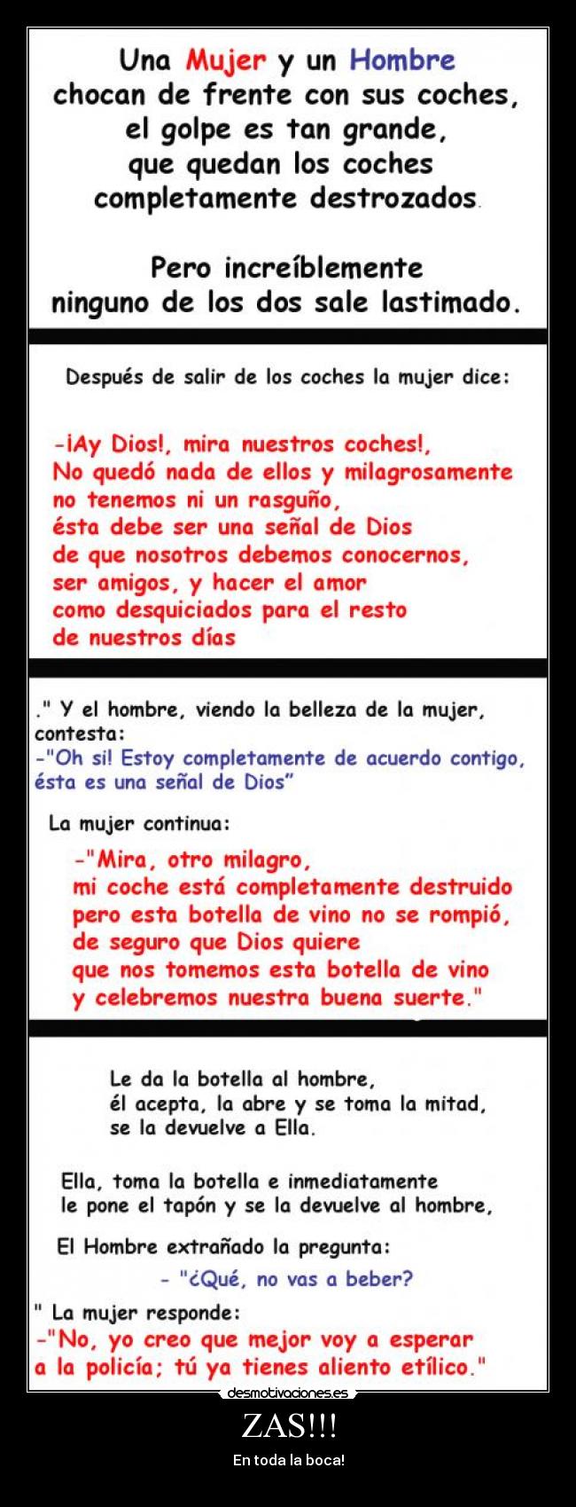 ZAS!!! - En toda la boca!
