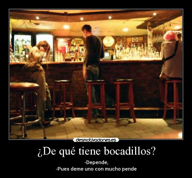 ¿De qué tiene bocadillos? -