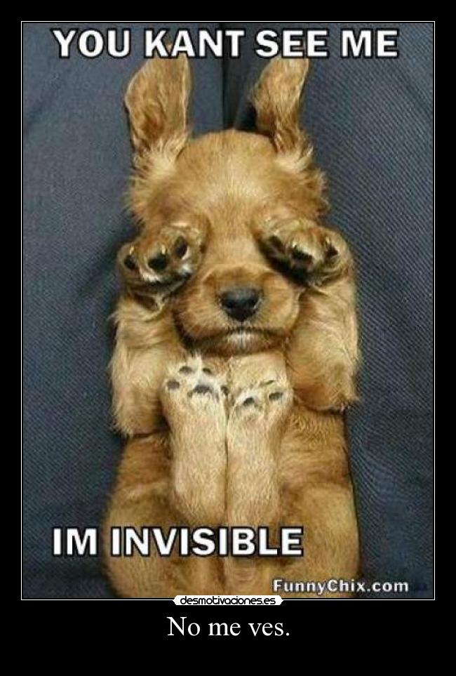 No me ves. - 