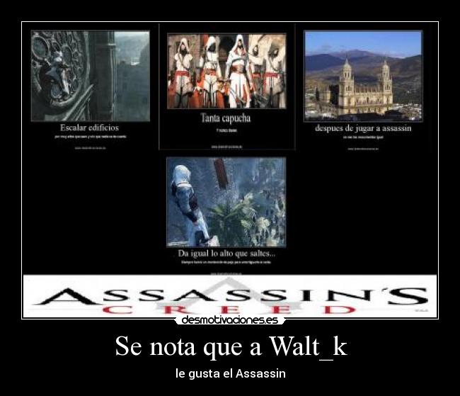 Se nota que a Walt_k - le gusta el Assassin