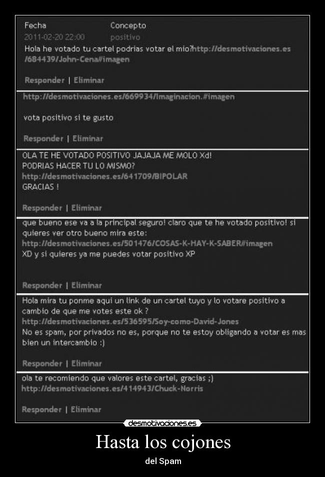 Hasta los cojones - del Spam