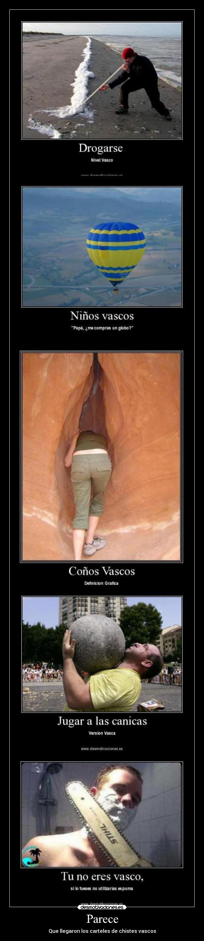 Parece - Que llegaron los carteles de chistes vascos