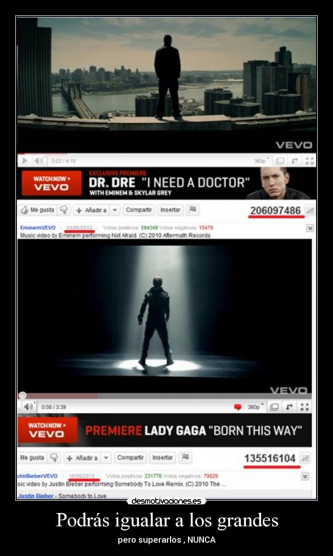 Podrás igualar a los grandes -