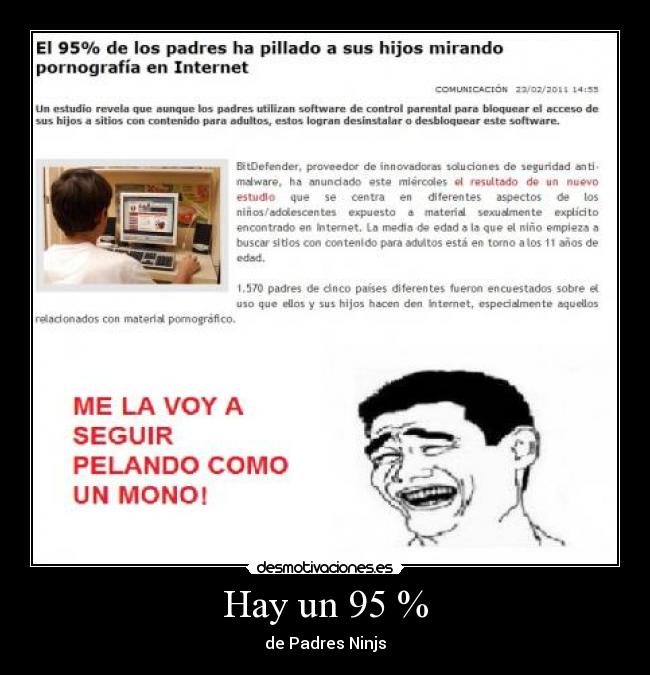 Hay un 95 % -
