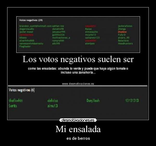 Mi ensalada - es de berros