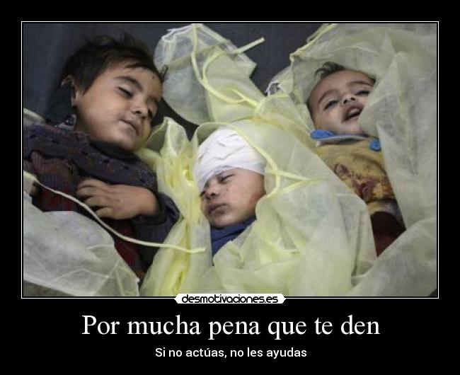 Por mucha pena que te den - Si no actúas, no les ayudas