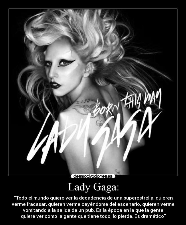 carteles lady gaga fama dramas desmotivaciones