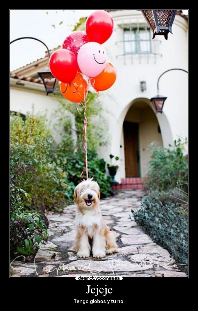 carteles perro globos desmotivaciones