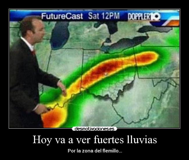 Hoy va a ver fuertes lluvias - Por la zona del flemillo...