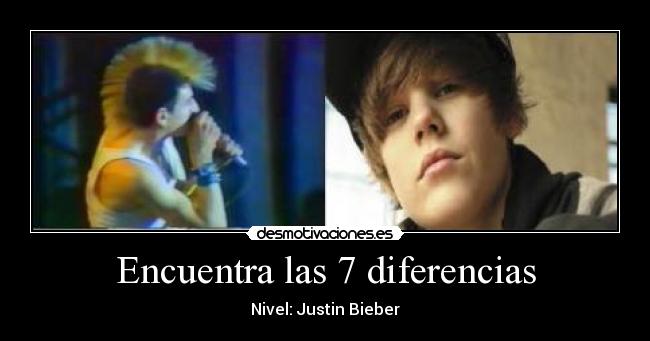 Encuentra las 7 diferencias - Nivel: Justin Bieber
