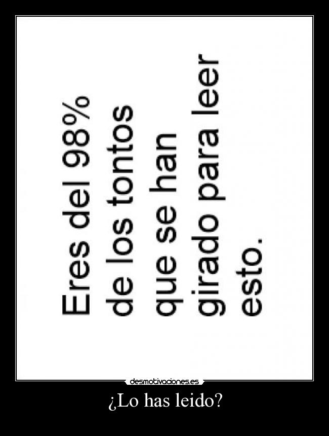 ¿Lo has leido? -