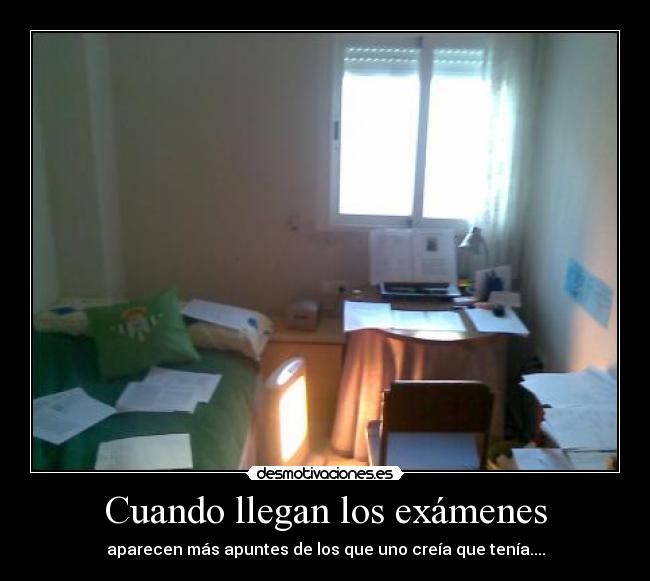 Cuando llegan los exámenes -