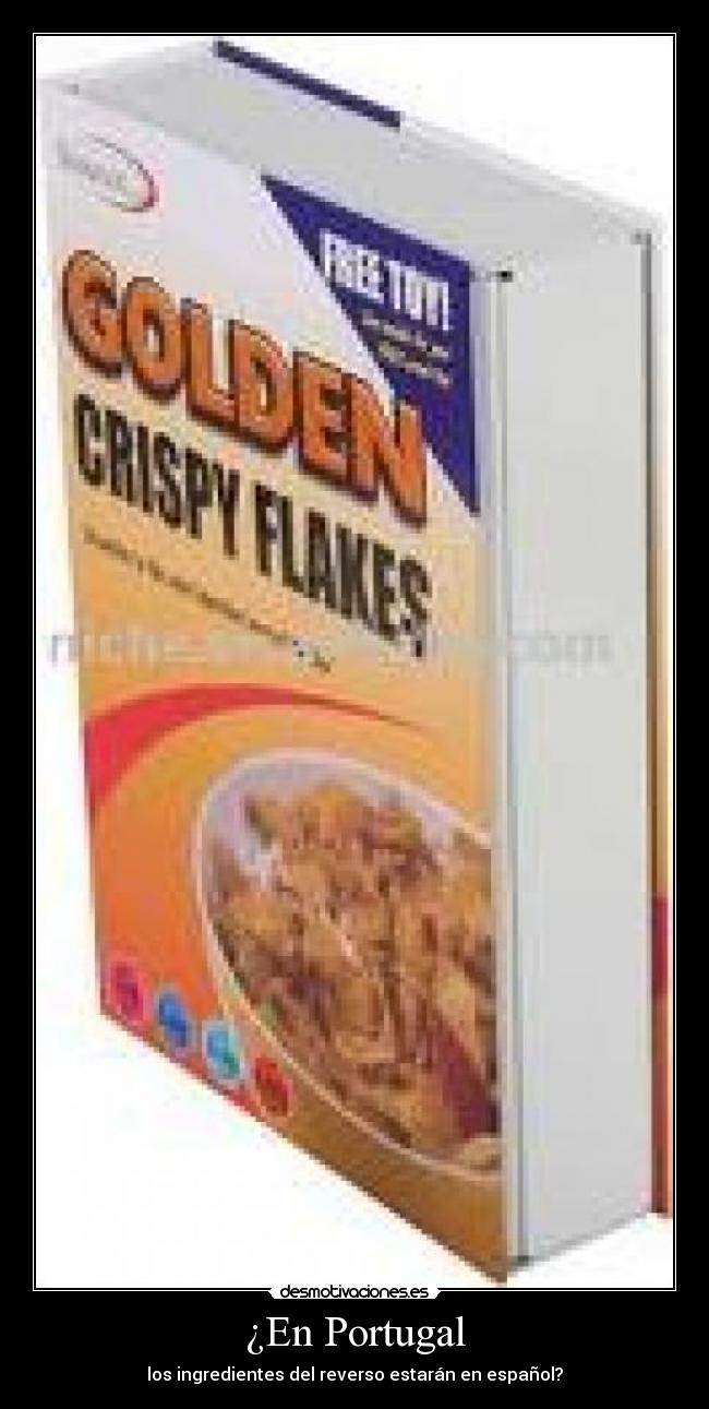 ¿En Portugal - los ingredientes del reverso estarán en español?