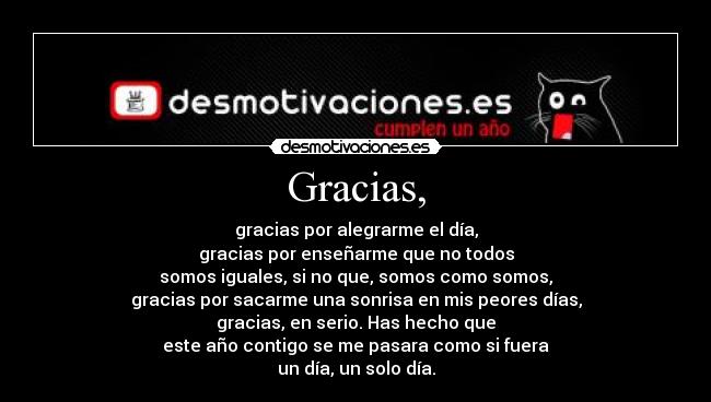 Gracias, -