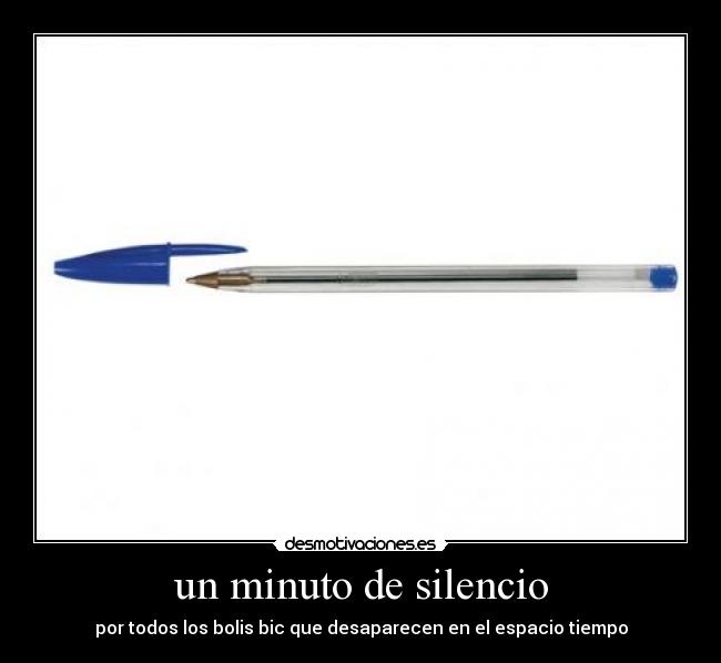 carteles silencio bolis bic desmotivaciones