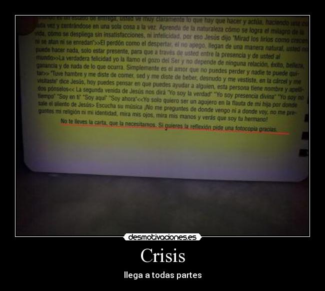 Crisis - llega a todas partes