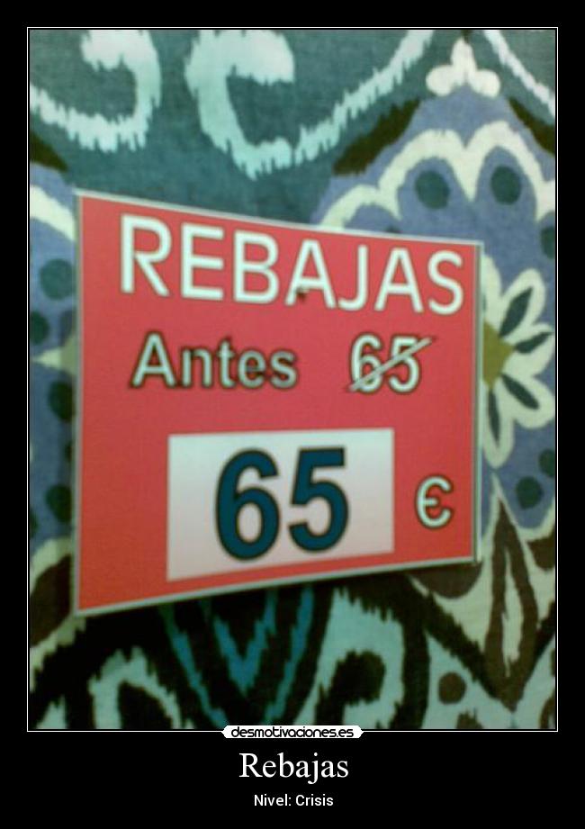 Rebajas - Nivel: Crisis