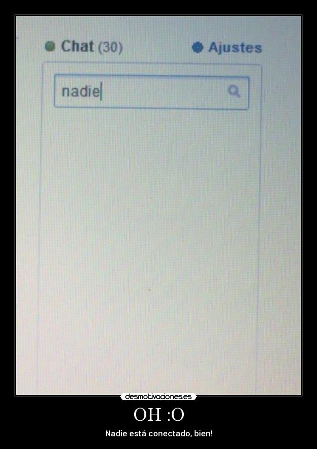 OH :O - Nadie está conectado, bien!