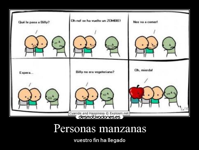 Personas manzanas - vuestro fin ha llegado