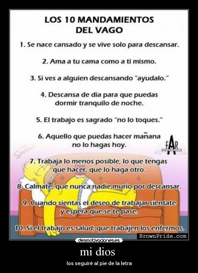 mi dios - los seguiré al pie de la letra